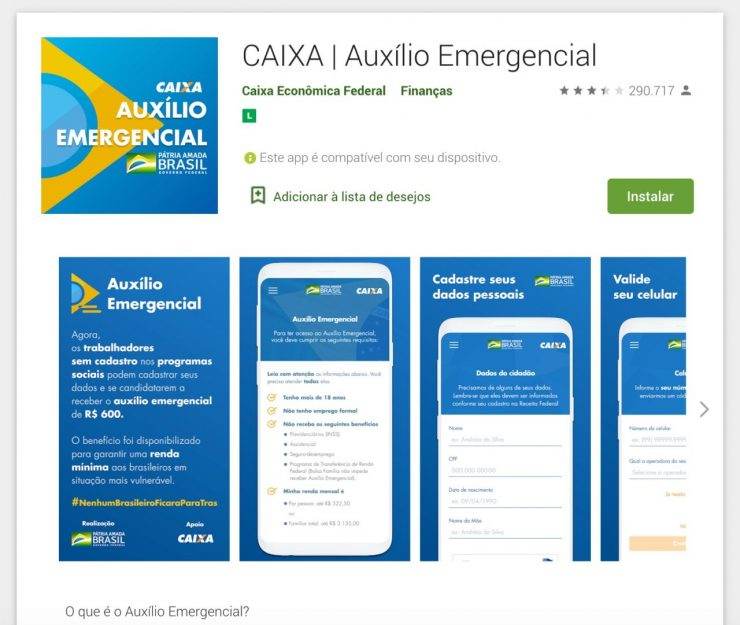 aplicativo caixa