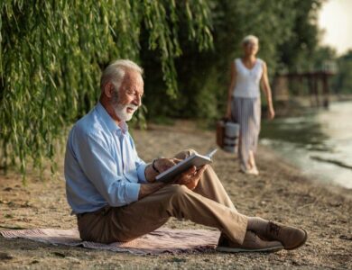 A quiet read by the river