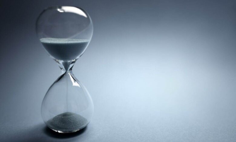 Hourglass time passing